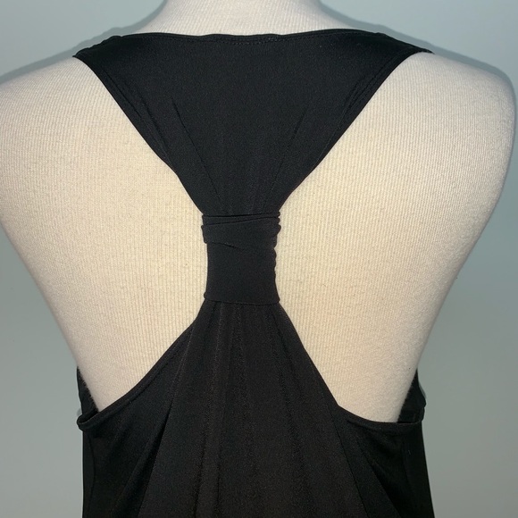 Cowl neck racerback black tank - Picture 4 of 4